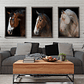 Quadro Decorativo Cavalos Kit com 3 quadros - Thumbnail 1
