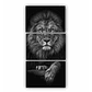 Quadro Decorativo Leão Black Kit com 3 quadros - Thumbnail 2