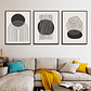 Quadro Decorativo Minimalista Preto e Branco Kit com 3 quadros - Thumbnail 1