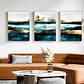 Quadro Decorativo Abstrato Cidade Modern Kit com 3 quadros - Thumbnail 1