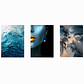 Quadro Decorativo Mulher Azul Luxo Kit com 3 quadros - Thumbnail 2