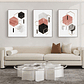 Quadro Decorativo Geométrico Rosa Kit com 3 quadros - Thumbnail 1