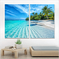 Quadro Decorativo Praia Maldivas Kit com 2 Quadros - Thumbnail 1