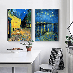 Quadro Decorativo Van Gogh Kit com 2 Quadros