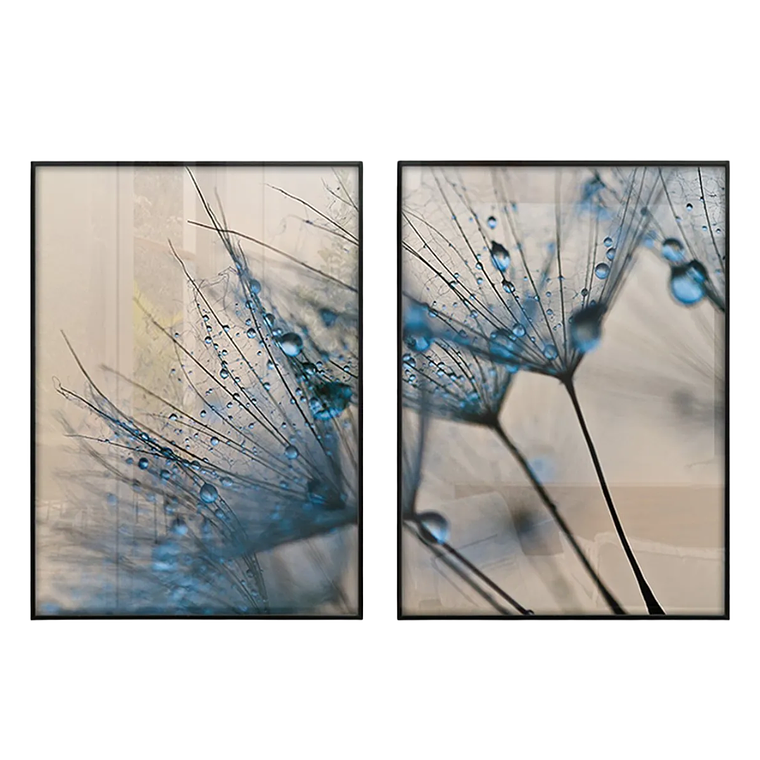 Quadro Decorativo Flor Dente de Leão Kit com 2 Quadros 2