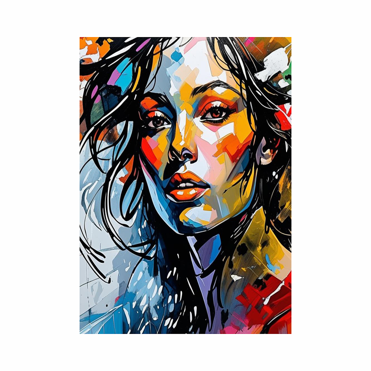 Quadro Decorativo Mulher Impacto Cores 2
