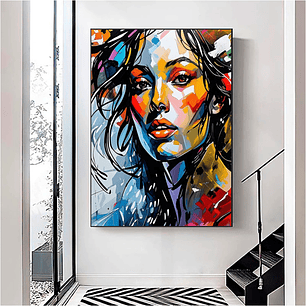 Quadro Decorativo Mulher Impacto Cores