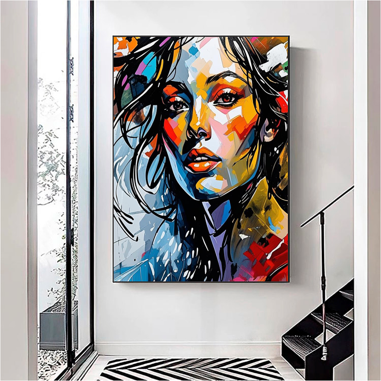 Quadro Decorativo Mulher Impacto Cores 1