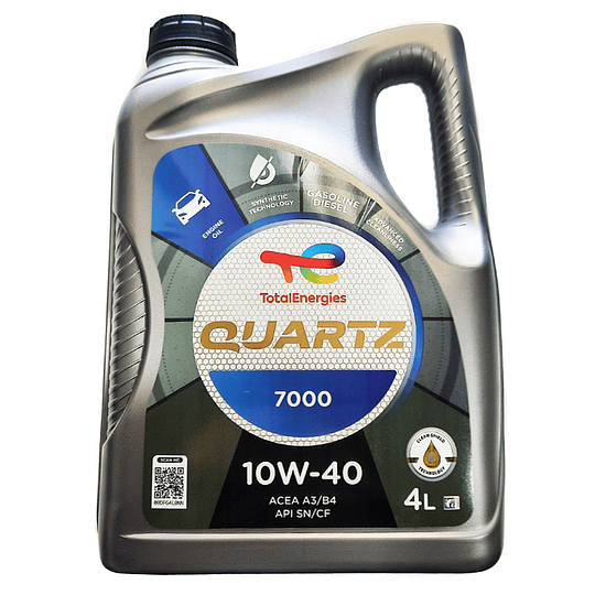 Aceite 10W40 4 litros - Total  Quartz 7000