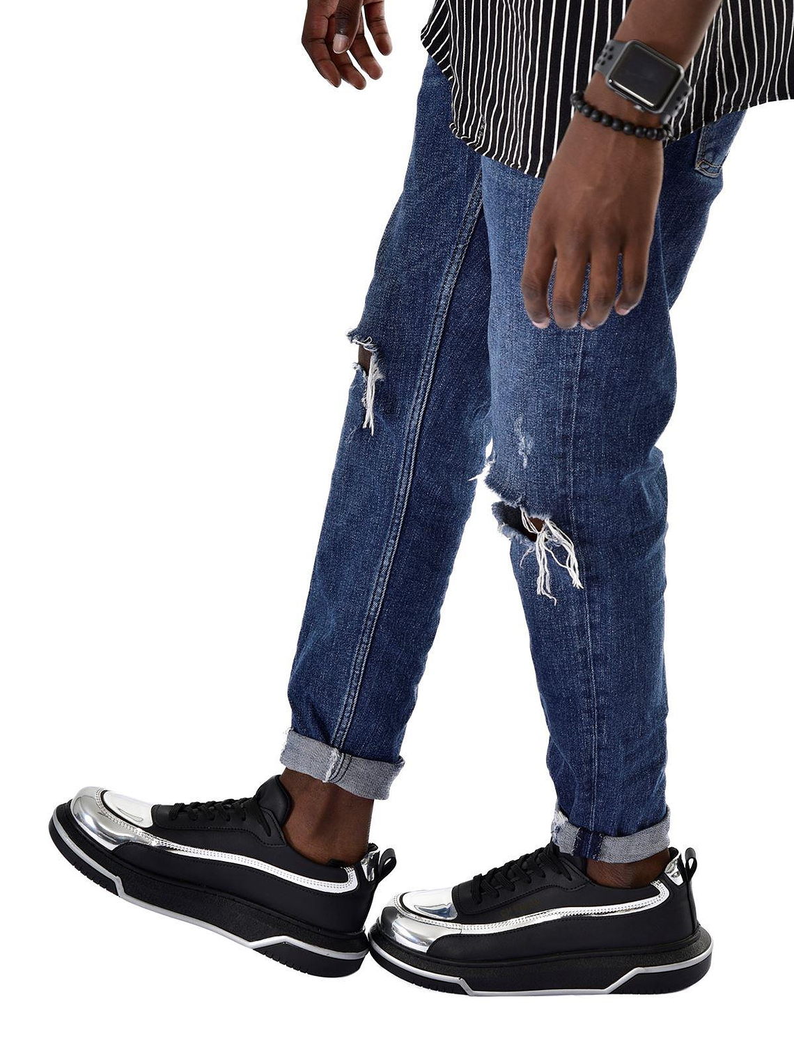 Zapatilla Renaissance Black & Silver 4