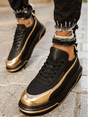 Sneakers Renaissance Black & Gold