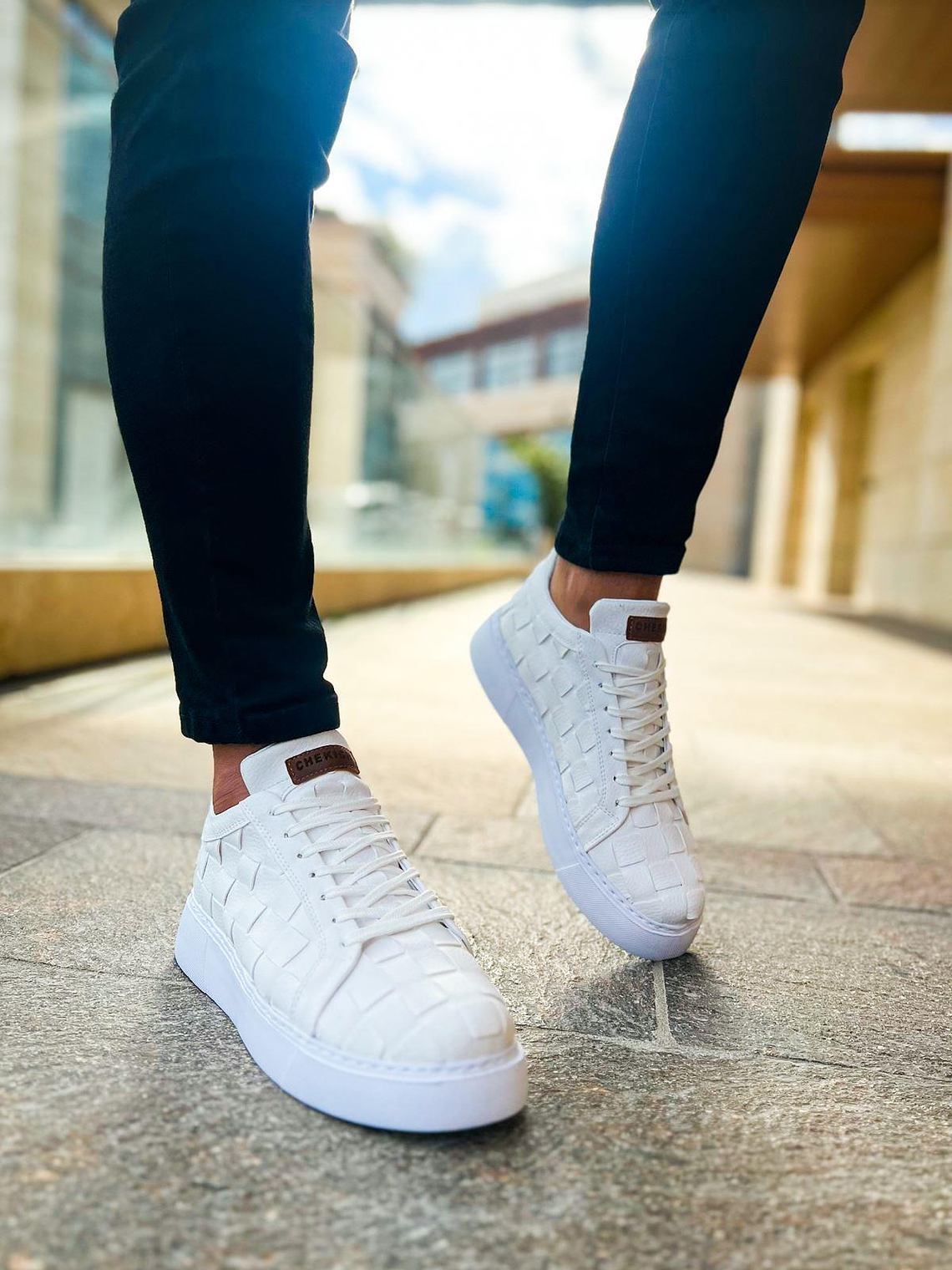 Zapatillas Criss-Cross White Tejidas  1