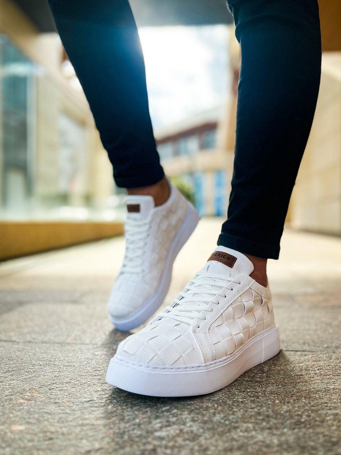 Zapatillas Criss-Cross White Tejidas  2