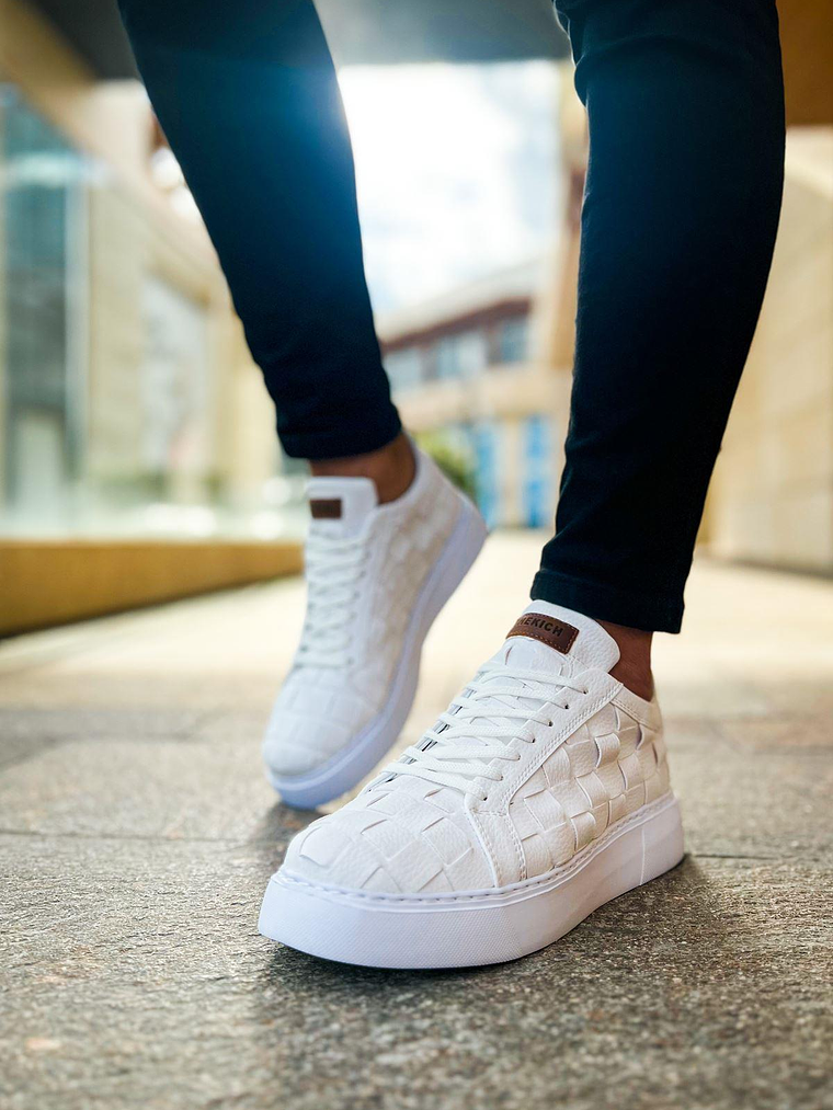 Zapatillas Criss-Cross White Tejidas  2