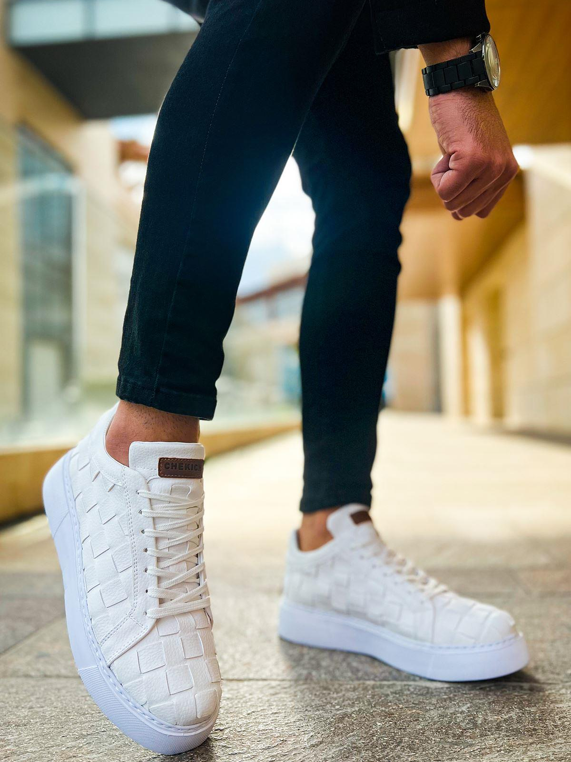 Zapatillas Criss-Cross White Tejidas  4