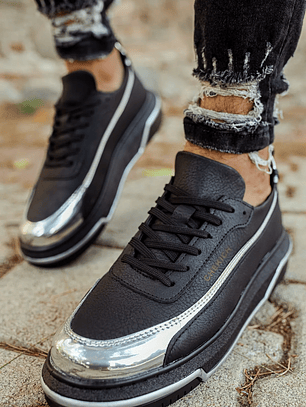 Zapatilla Renaissance Black & Silver