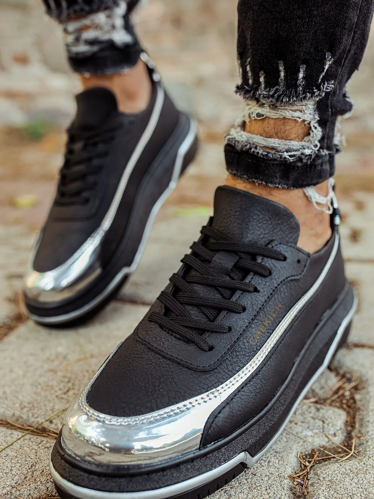 Zapatilla Renaissance Black & Silver 1