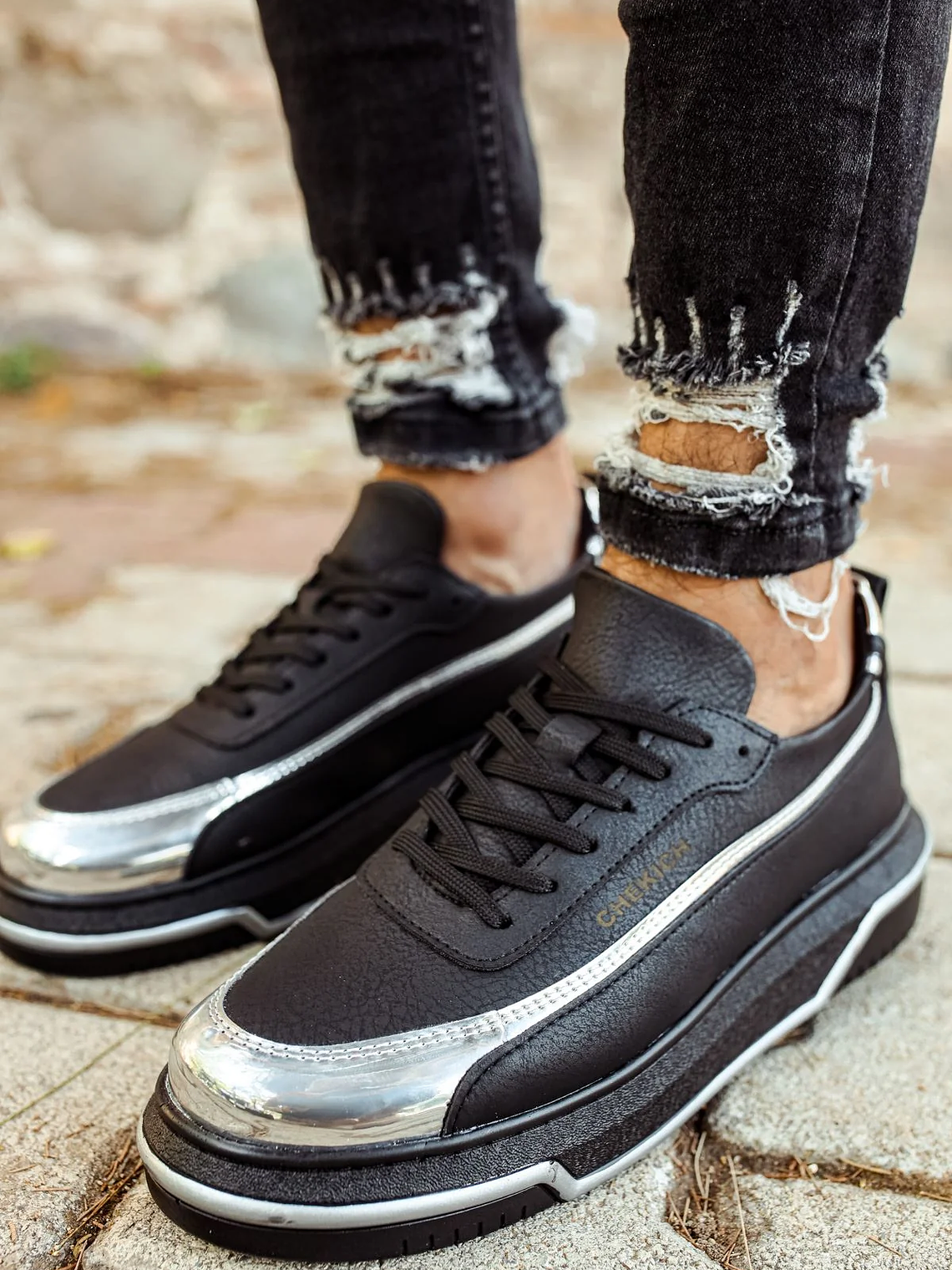 Zapatilla Renaissance Black & Silver 2