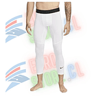 Calza Nike pro blanca 3/4 1