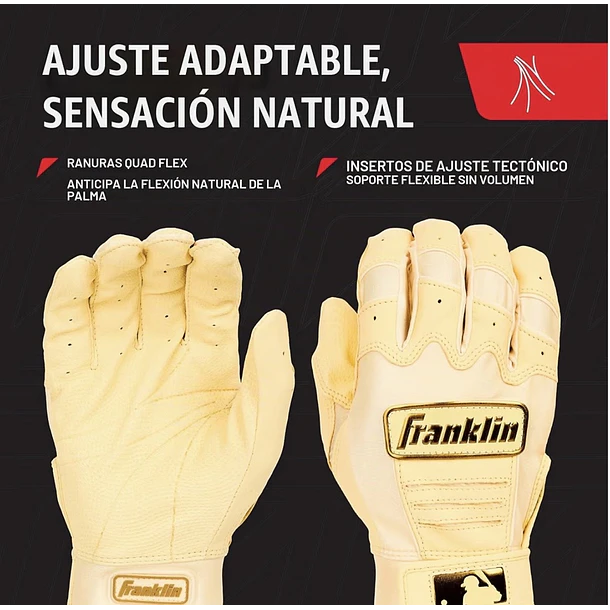 Guantines Franklin CFX PRO Gold Negro Beisbol 3