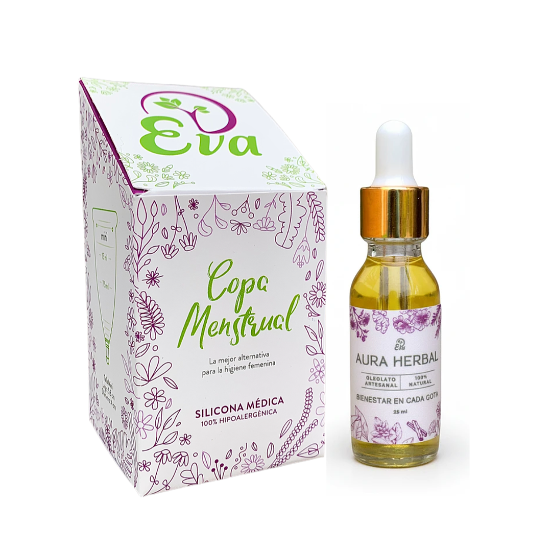 Kit Esencial Eva: Copa Menstrual + Oleolato Herbal 1