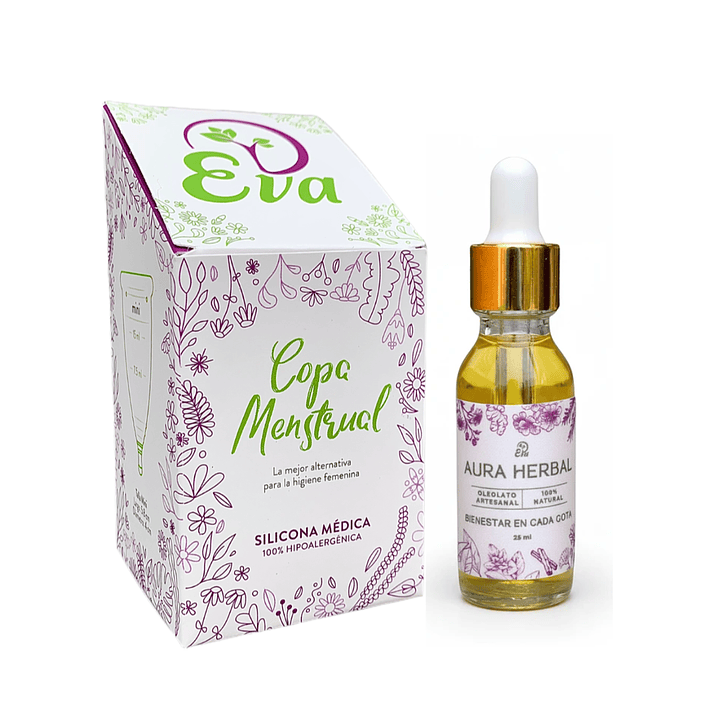 Kit Esencial Eva: Copa Menstrual + Oleolato Herbal 1