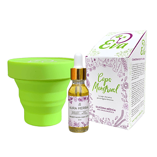 Kit Ritual Eva: Copa Menstrual + Oleolato Herbal + Vaso Esterilizador