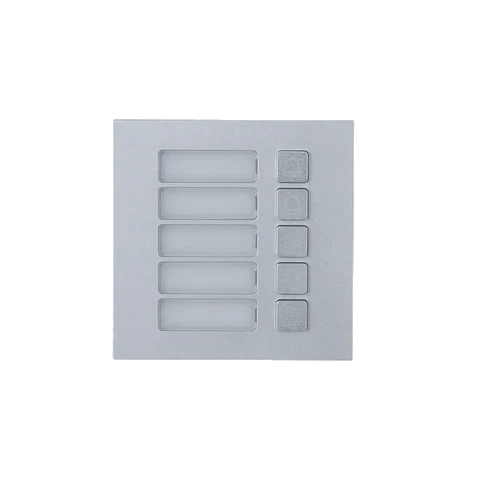 DHI-VTO4202F-MB5. Panel frontal Modular 5 botones aluminio IP65, IK07 para Uso con DHI-VTO4202F-P-S2