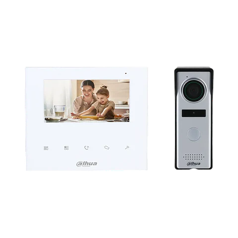 DHI-KTA04. Kit Video Portero Analogo Dahua Incluye Timbre Monitor y Fuente