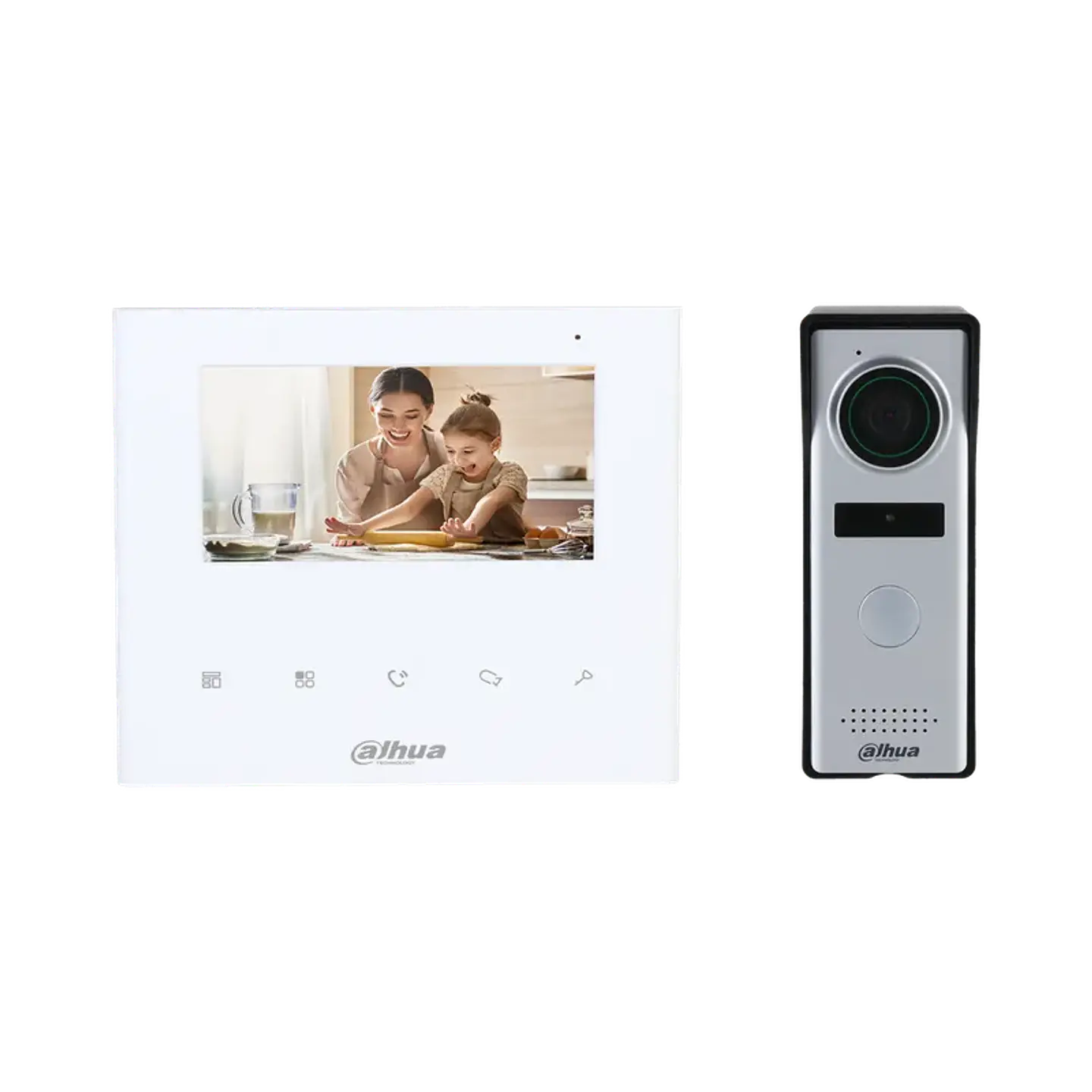 DHI-KTA04. Kit Video Portero Analogo Dahua Incluye Timbre Monitor y Fuente 1