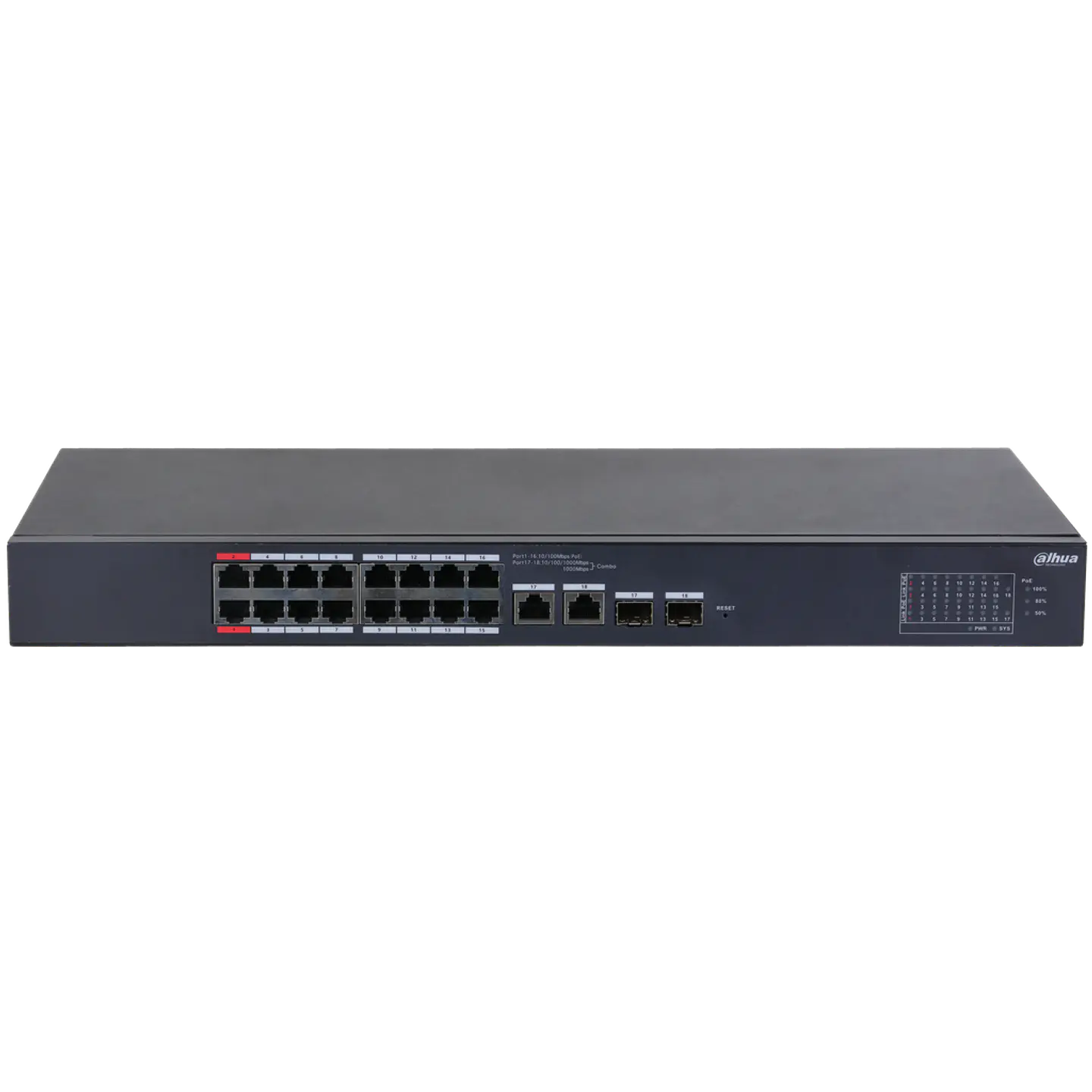 DH-CS4218-16ET-135. SWITCH 16 PUERTOS POE CLOUD DAHUA. 1