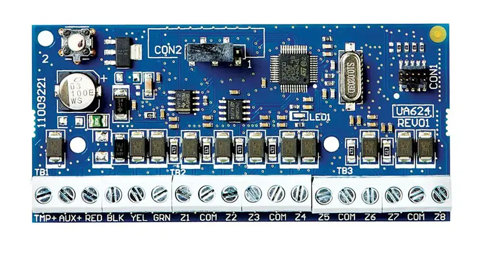 HSM2108. Modulo DSC de expancion de zonas cableadas. 8 zonas alimentacion auxiliar 125mA. 3