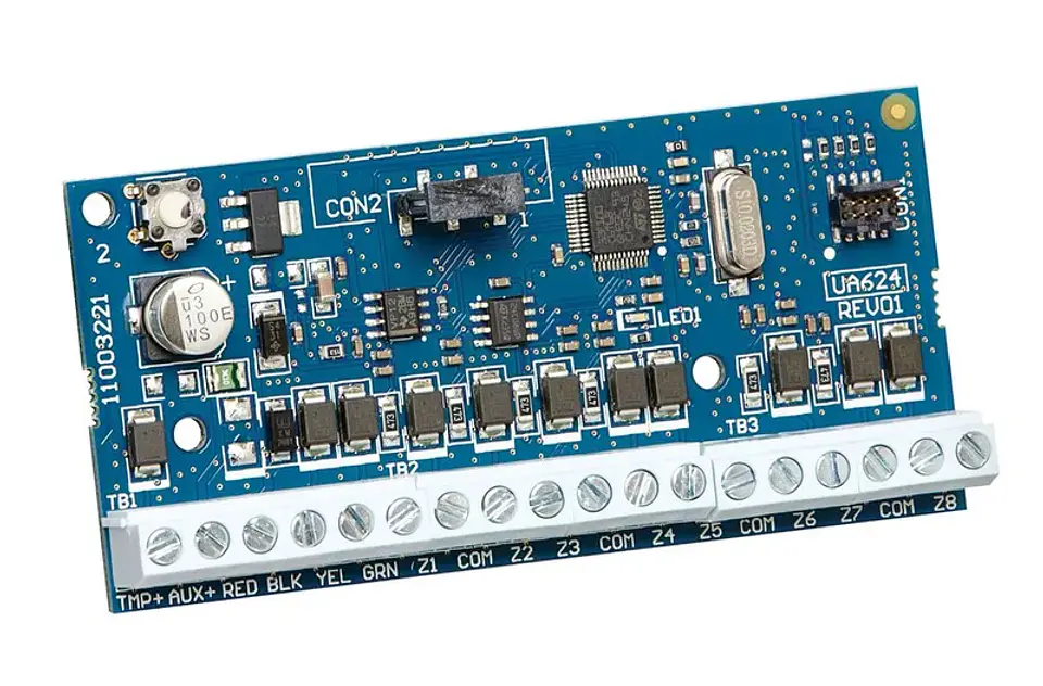 HSM2108. Modulo DSC de expancion de zonas cableadas. 8 zonas alimentacion auxiliar 125mA. 2
