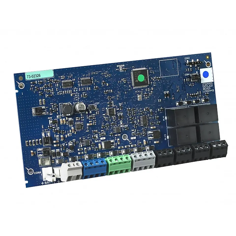 HSM3204CXI. Módulo de Bus con 4 salidas de relé programables y fuente de alimentación de 2 A. Compat 1