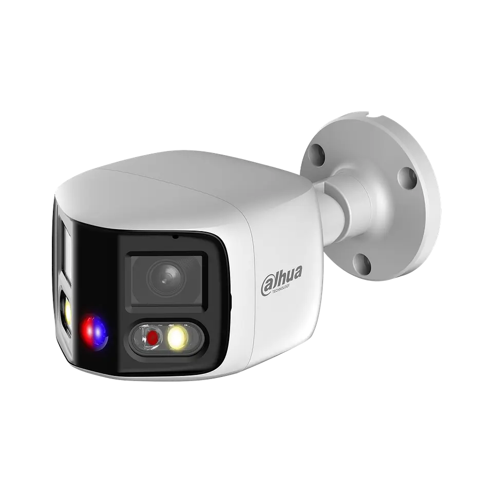 DH-IPC-PFW3849SP-A180-E2-AS-PV-0280B. Camara Bullet IP Panoramica Dahua 2x4MP TiOC 12v POE IP67 2