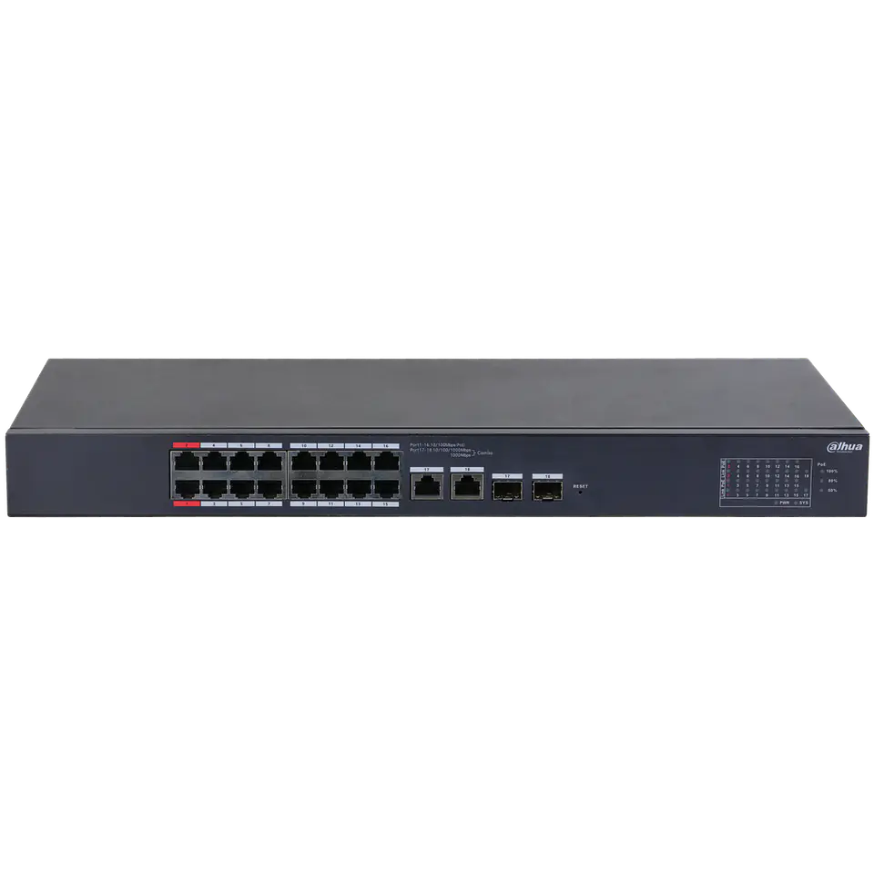 DH-CS4218-16ET-135. SWITCH 16 PUERTOS POE CLOUD DAHUA. 1