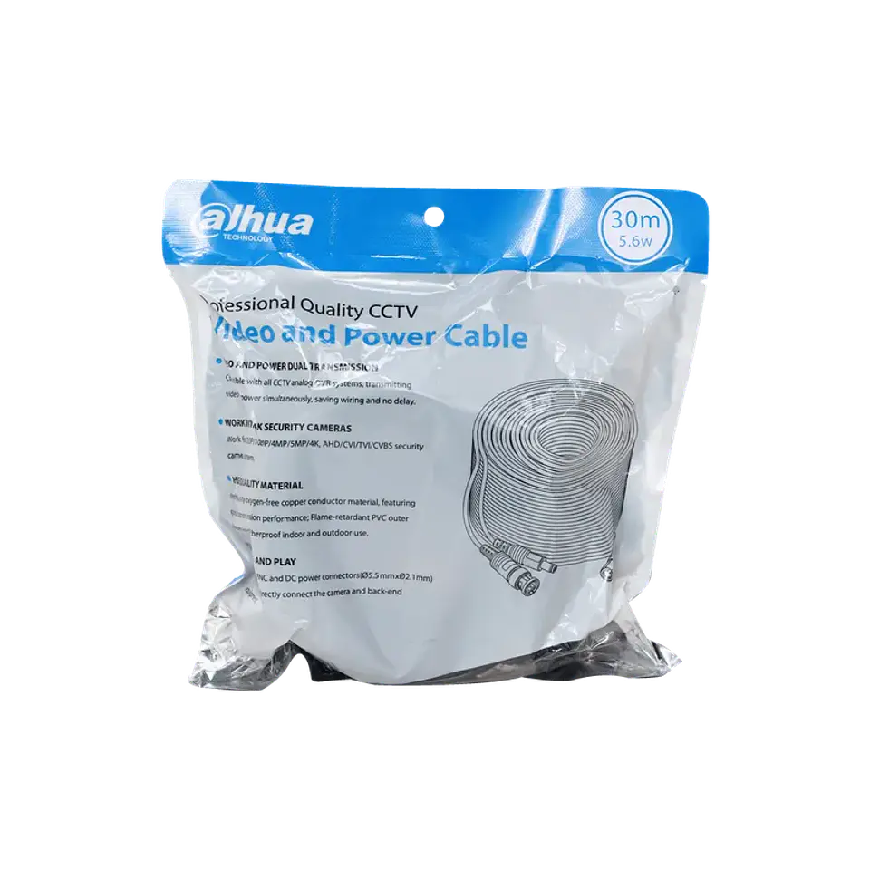 DH-PFM942I-30-5. ROLLO CABLE COAXIAL DAHUA CON AUDIO. 30 MTS. 2