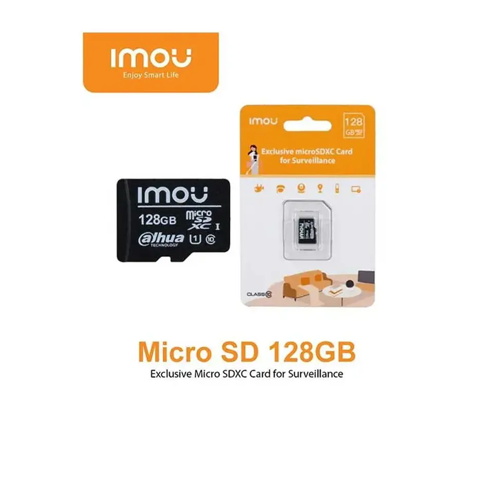 ST2-128-S1. MICROSD 128GB. UHS-1, CLASE 10, U3, V30/3D TLC NAND FLASH. IMOU 1