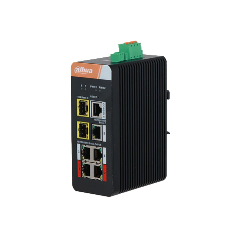 DH-IS4207-4GT-120. SWITCH POE DAHUA INDUSTRIAL. GIGABIT.