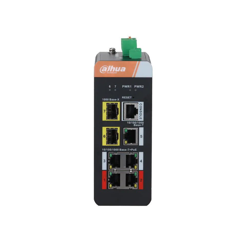DH-IS4207-4GT-120. SWITCH POE DAHUA INDUSTRIAL. GIGABIT. 2