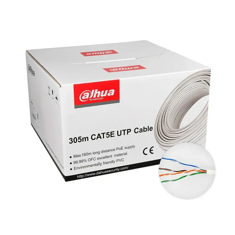 DH-PFM920I-5EUN. CAJA CABLE UTP DAHUA. 305MTS. CAT5E 100% COBRE. 1
