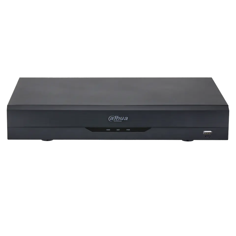DH-XVR5104HE-I3(V3.0). XVR Dahua de 4 canales hasta 5Mp soporta IA 1HDD I/O alarmas 2