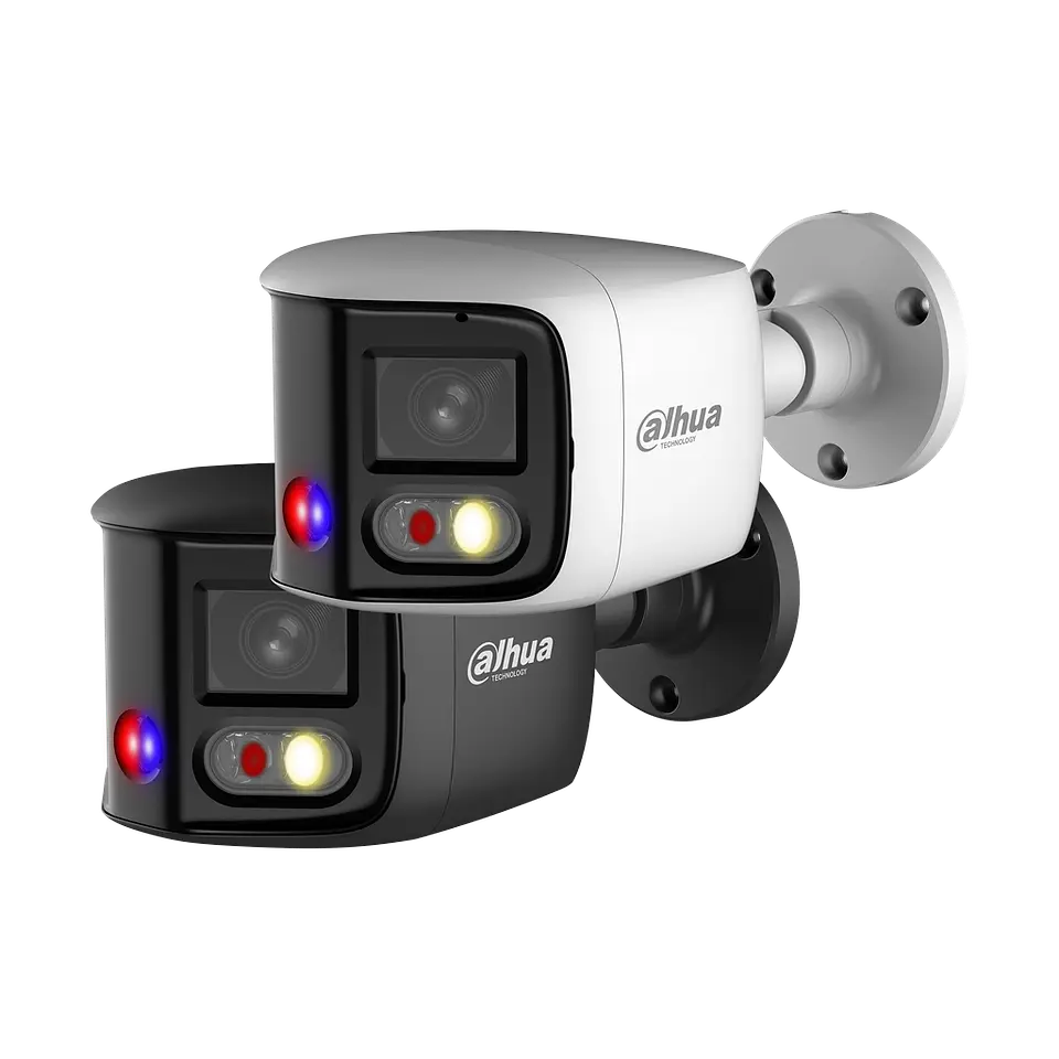 DH-IPC-PFW3849SP-A180-E2-AS-PV-0280B. Camara Bullet IP Panoramica Dahua 2x4MP TiOC 12v POE IP67 4