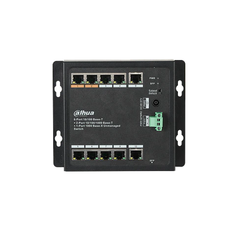 DH-PFS3111-8ET-96-F. Switch 11 puertos, 8 Poe Dahua. Industrial. 8 P 10/100. 3 P 10/100/1000