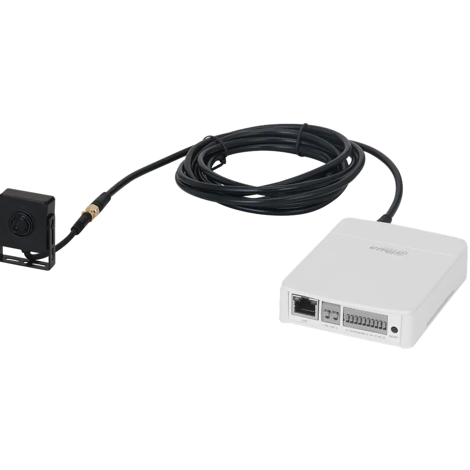 DH-KIT/IPC-HUM8441P-E1-L4-0280B. Camara Pinhole IP Dahua 4MP Incluye Cable y Decoder Alarma Audio 12 2