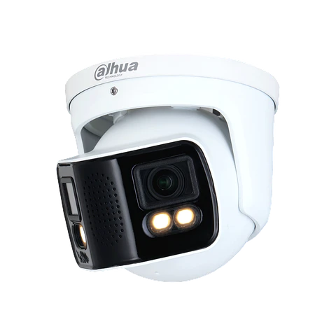 DH-IPC-PDW5849P-A180-E2-ASTE-0360B. Cámara IP Dahua full-color doble lente 180° de 4MP cada lente IR 40mt E