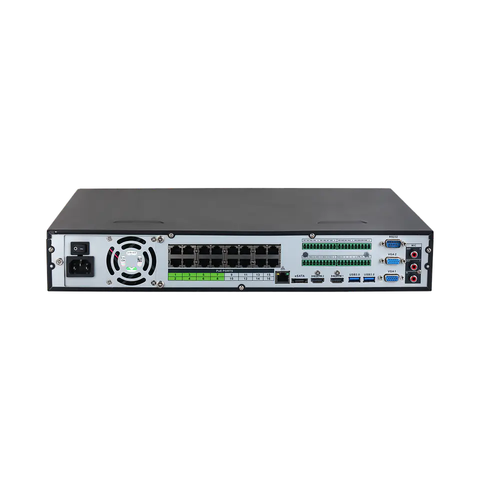 DHI-NVR5416-16P-EI. NVR Dahua 16 canales PoE soporta 4 HDD hasta 16TB IA Perimetral protecction ANPR 3
