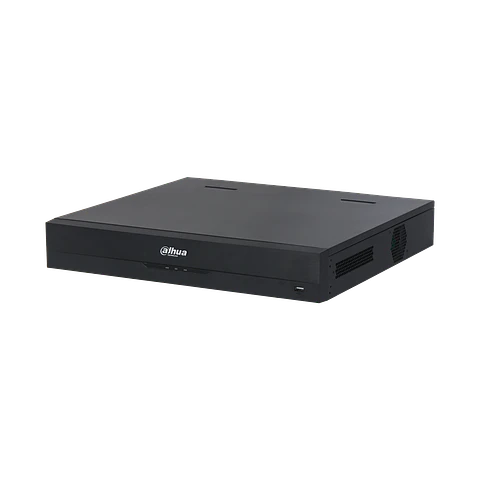 DHI-NVR5432-16P-EI. NVR Dahua 32 canales 16PoE soporta 4 HDD hasta 16TB IA Perimetral protecction AN