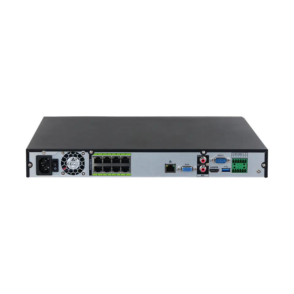 DHI-NVR5216-8P-EI. NVR Dahua 16 Canales 2 Discos 8 Puertas POE con IA 3