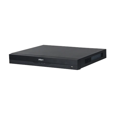 DHI-NVR5216-16P-EI. NVR Dahua 16 canales 16puertos PoE soporta 2 HDD hasta 16TB IA Perimetral protec
